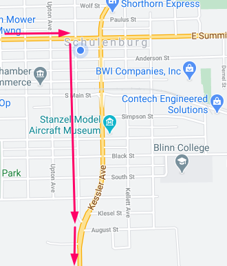 Loop 222 bypass for vehicles/RVs taller than 13'8" from west to south